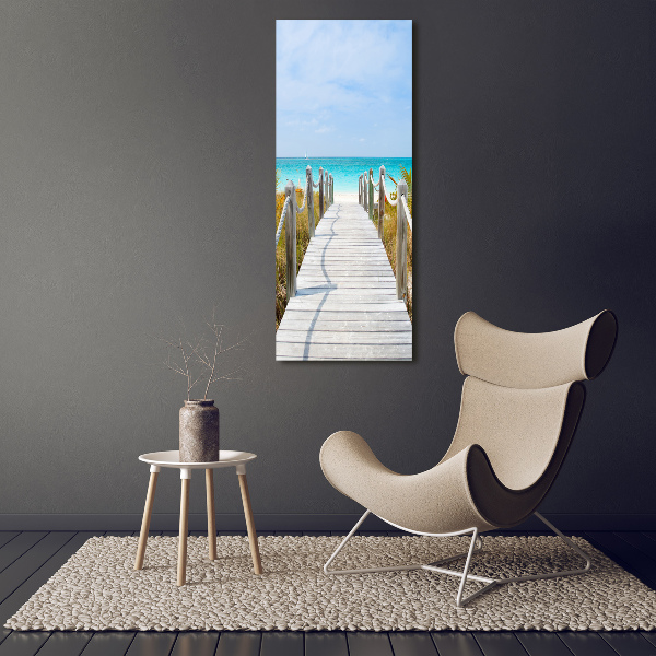 Print on acrylic glass Path to the beach