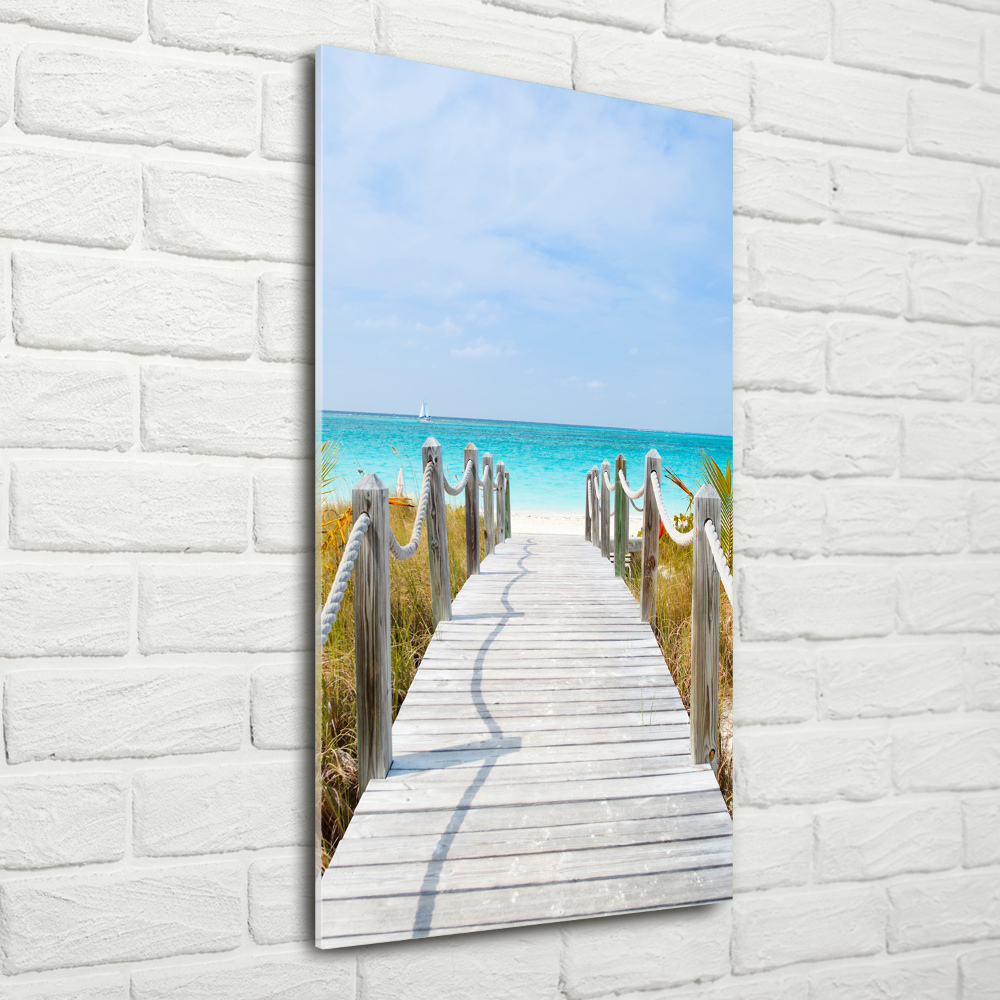 Print on acrylic glass Path to the beach