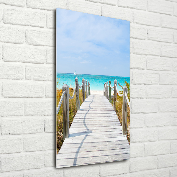 Print on acrylic glass Path to the beach