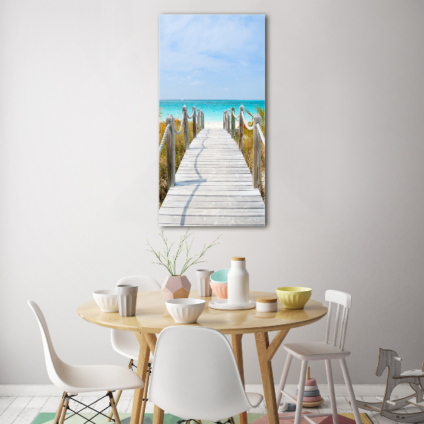 Print on acrylic glass Path to the beach