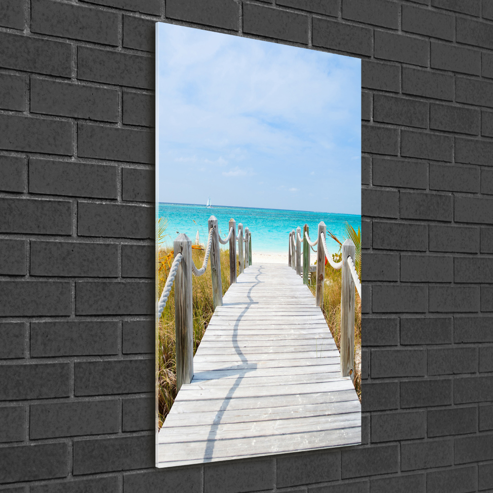 Print on acrylic glass Path to the beach