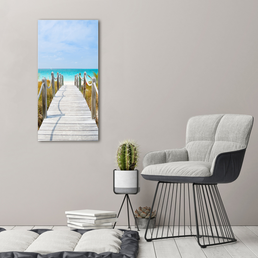 Print on acrylic glass Path to the beach