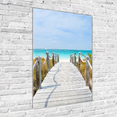 Print on acrylic glass Path to the beach