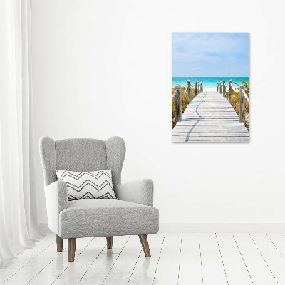 Print on acrylic glass Path to the beach