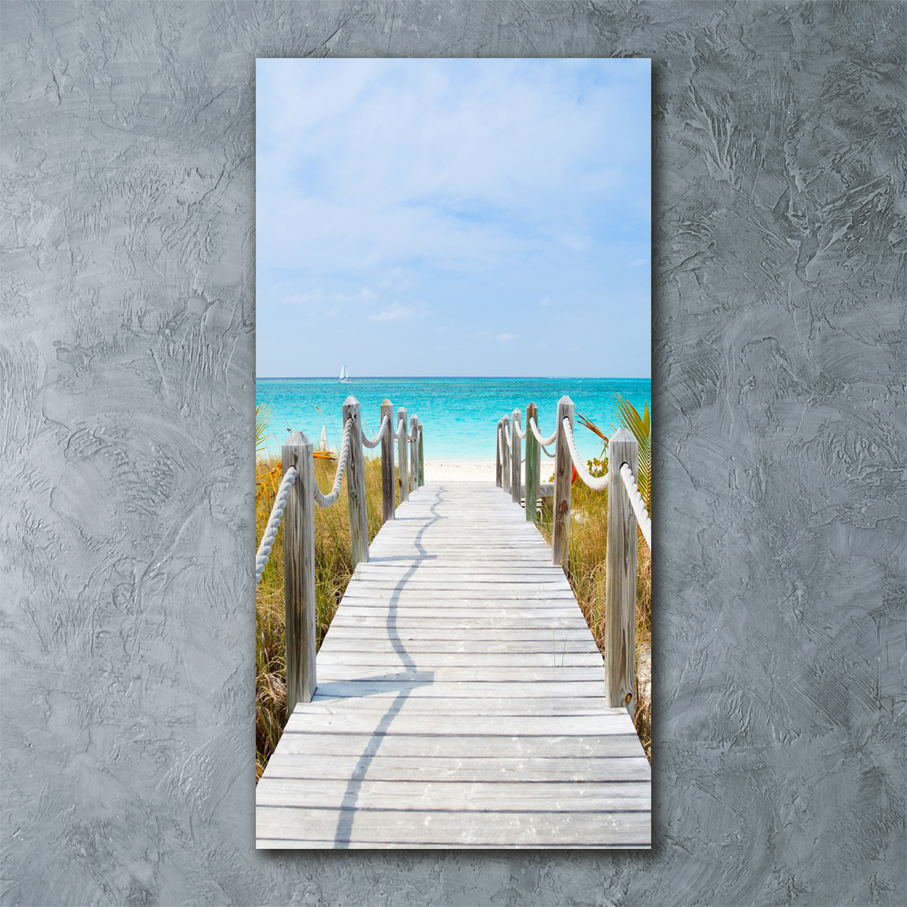 Print on acrylic glass Path to the beach