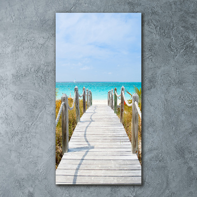 Print on acrylic glass Path to the beach