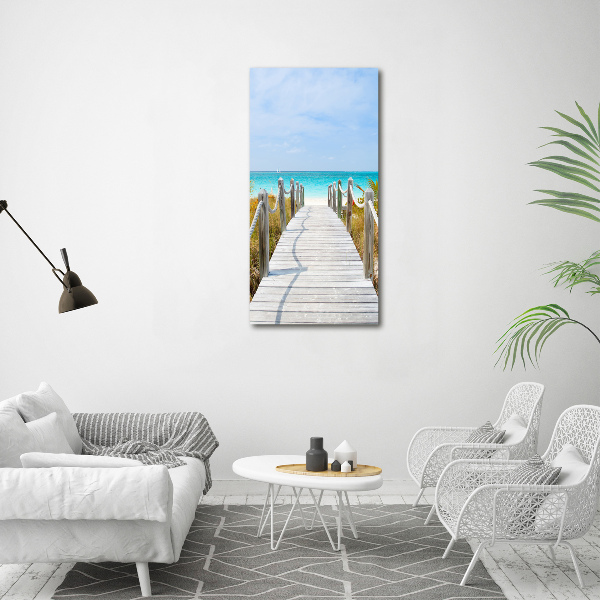 Print on acrylic glass Path to the beach