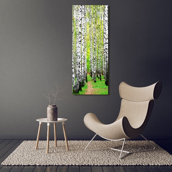 Print on acrylic glass Birch forest