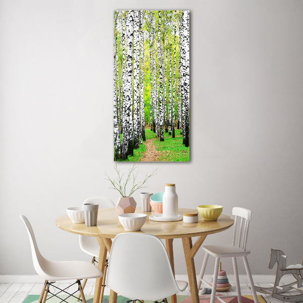 Print on acrylic glass Birch forest