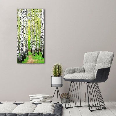 Print on acrylic glass Birch forest