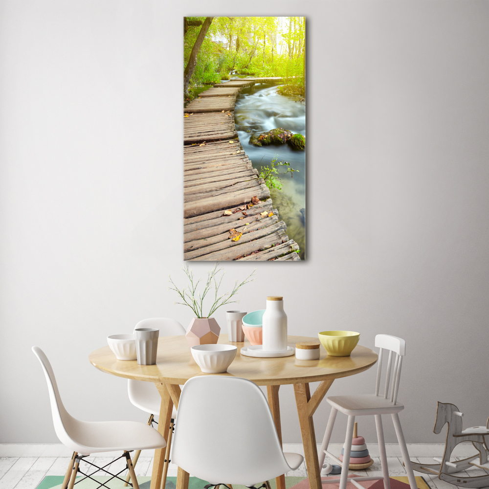 Acrylic print Path in the forest