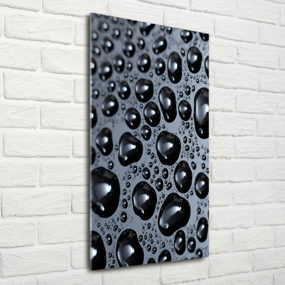 Acrylic glass print Drops of water