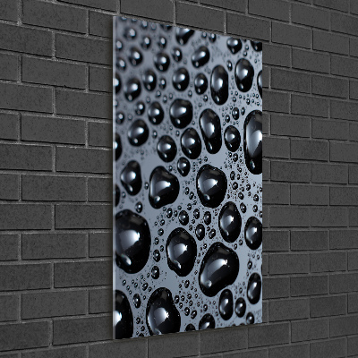 Acrylic glass print Drops of water