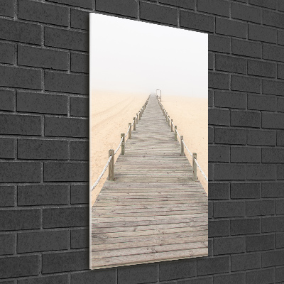 Print on acrylic glass Path on the beach