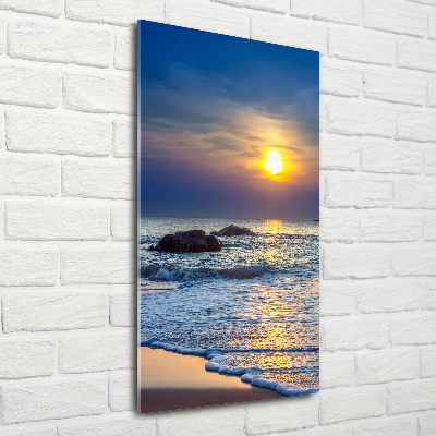 Print on acrylic glass Sunset beach