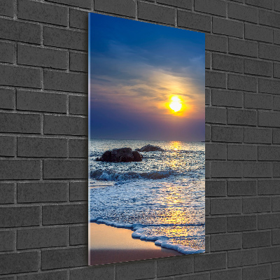 Print on acrylic glass Sunset beach