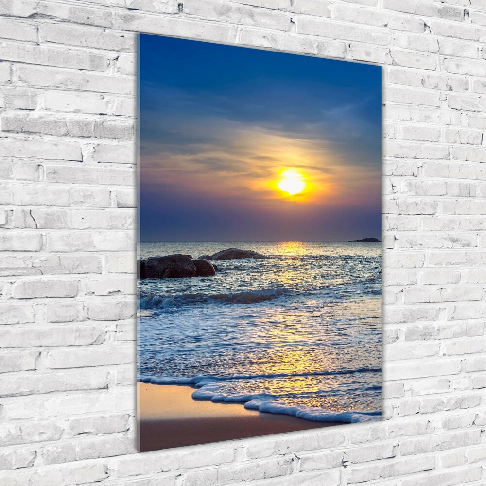 Print on acrylic glass Sunset beach