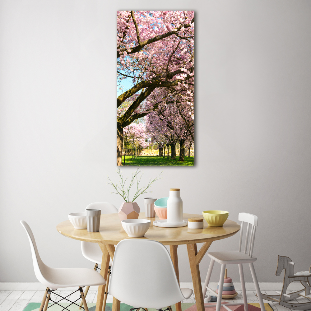 Print on acrylic glass Cherry trees