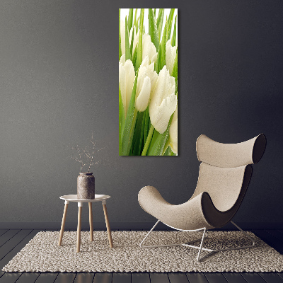 Print on acrylic glass White tulips