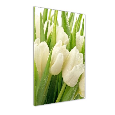 Print on acrylic glass White tulips