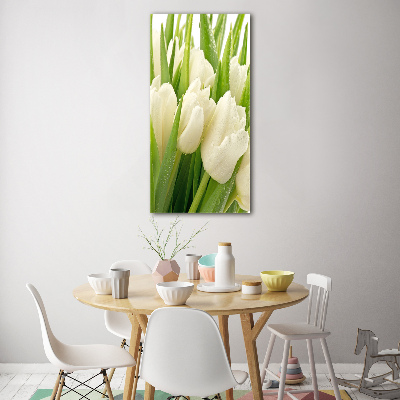 Print on acrylic glass White tulips