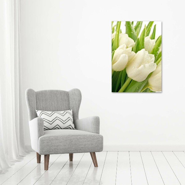 Print on acrylic glass White tulips