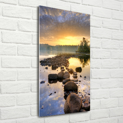 Acrylic glass print Lake