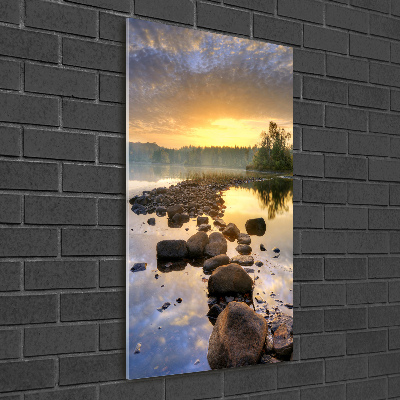 Acrylic glass print Lake