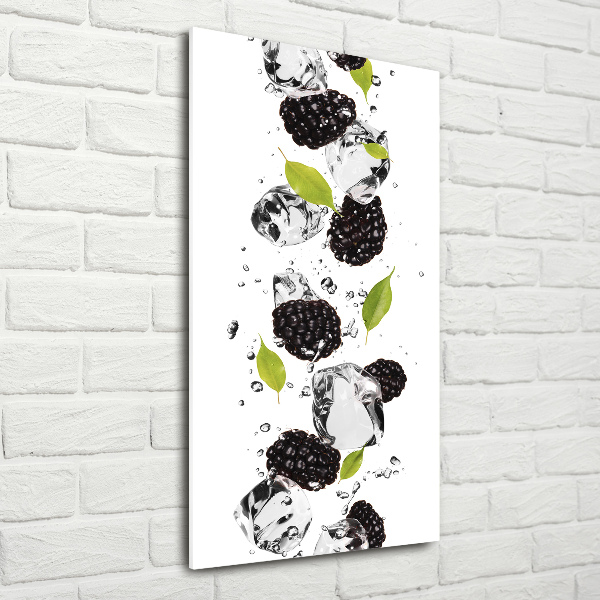 Print on acrylic Blackberries and water