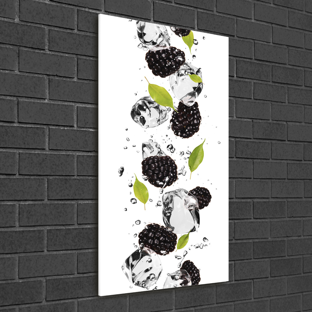 Print on acrylic Blackberries and water