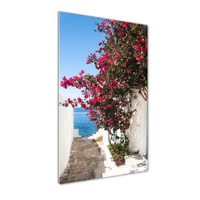 Acrylic wall art Greek streets