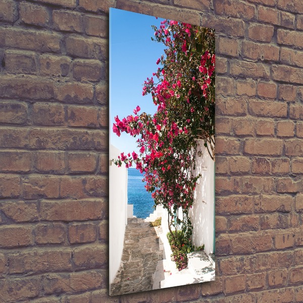 Acrylic wall art Greek streets