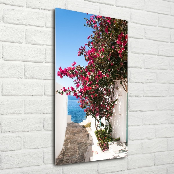 Acrylic wall art Greek streets