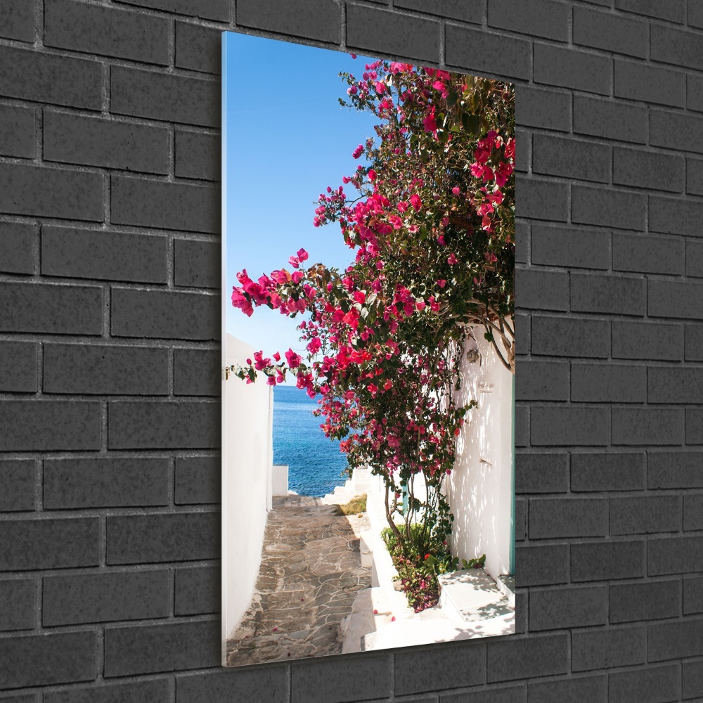 Acrylic wall art Greek streets