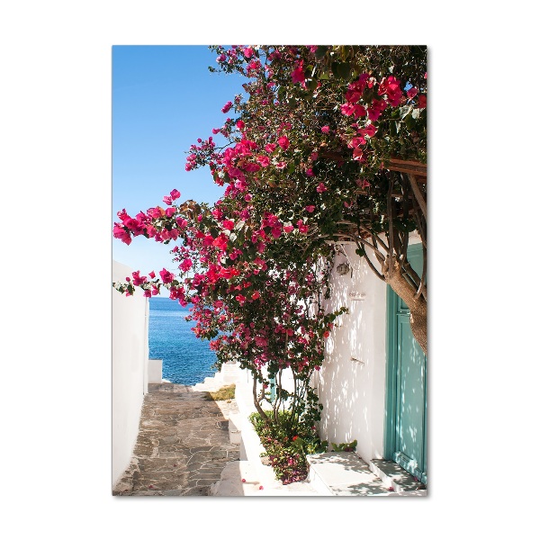 Acrylic wall art Greek streets