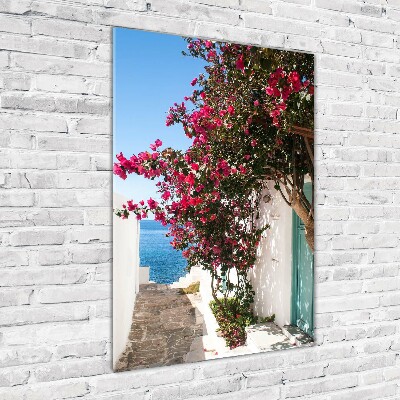 Acrylic wall art Greek streets