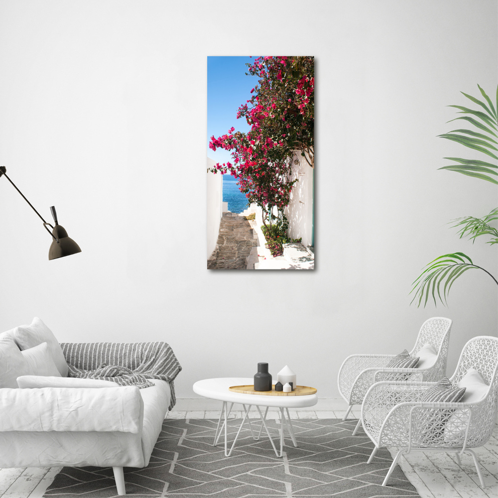 Acrylic wall art Greek streets