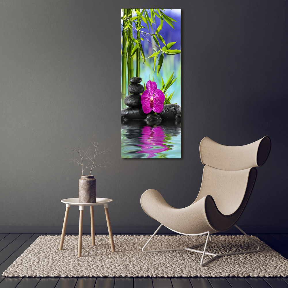 Acrylic print Orchid and bamboo