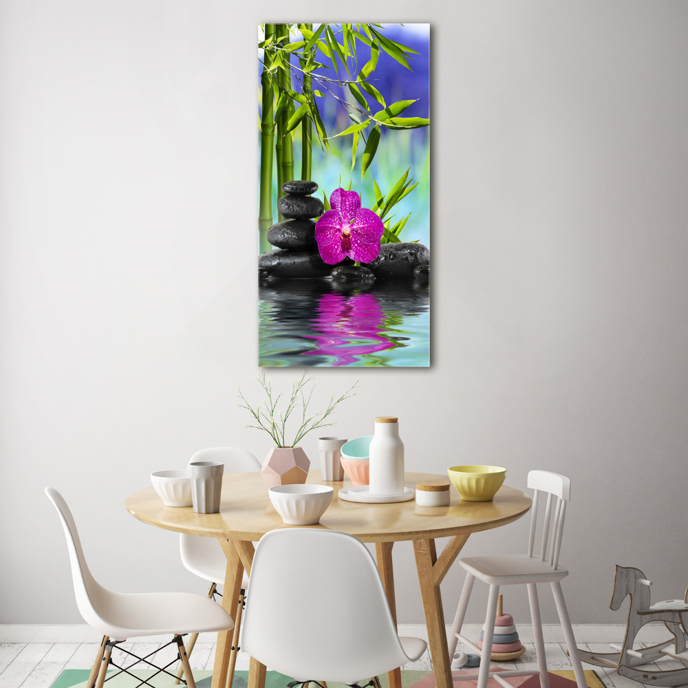 Acrylic print Orchid and bamboo