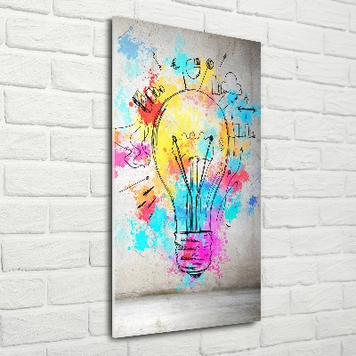 Print on acrylic Colored bulb