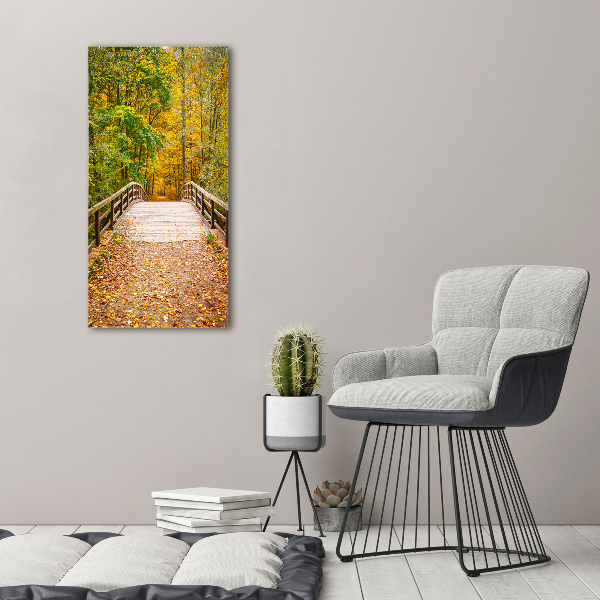 Acrylic glass print Forest in autumn