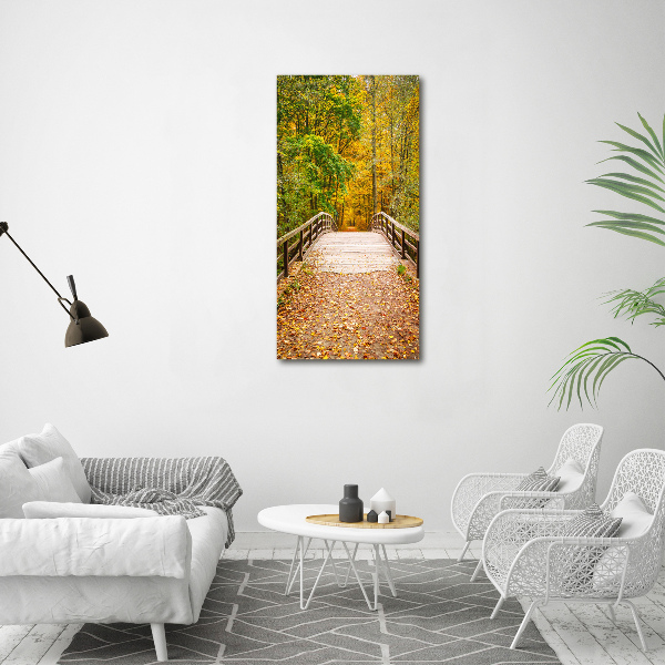 Acrylic glass print Forest in autumn