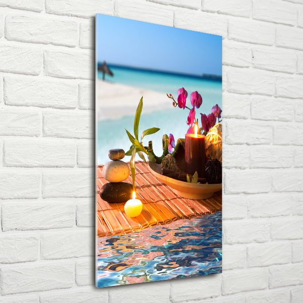 Acrylic print Orchid and bamboo