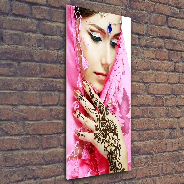 Print on acrylic Indian woman