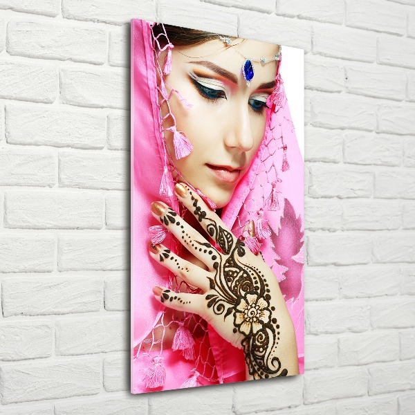 Print on acrylic Indian woman