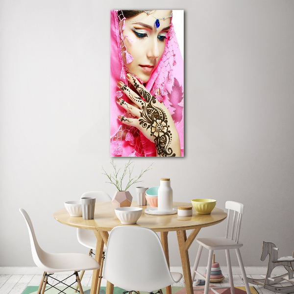 Print on acrylic Indian woman