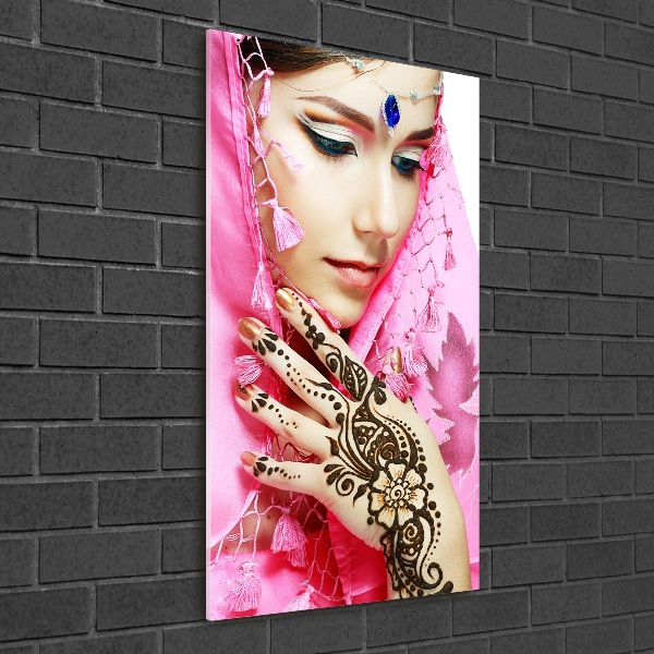 Print on acrylic Indian woman