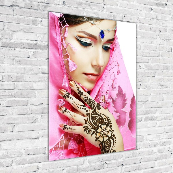 Print on acrylic Indian woman