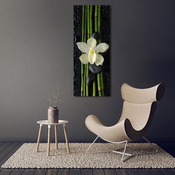 Print on acrylic glass Orchid and bamboo