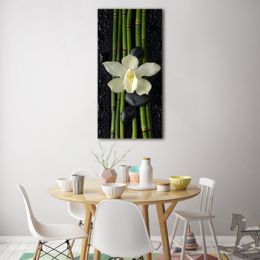 Print on acrylic glass Orchid and bamboo